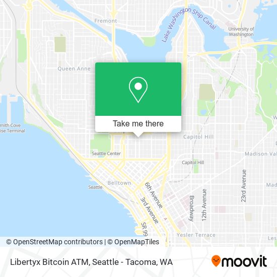 Mapa de Libertyx Bitcoin ATM