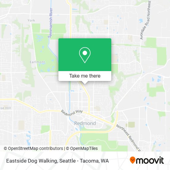 Eastside Dog Walking map