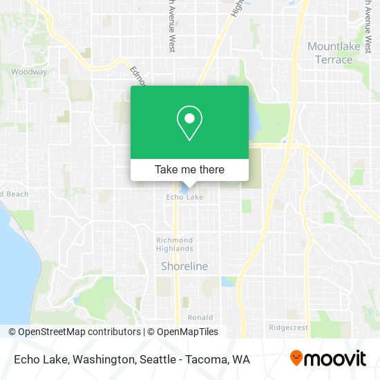 Echo Lake, Washington map