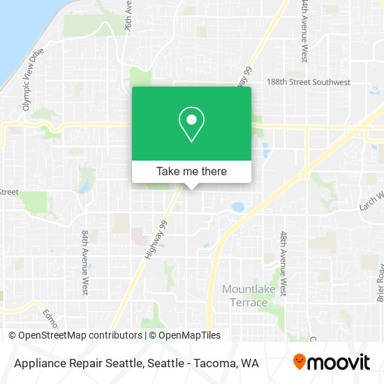 Mapa de Appliance Repair Seattle