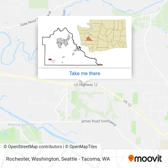Rochester, Washington map