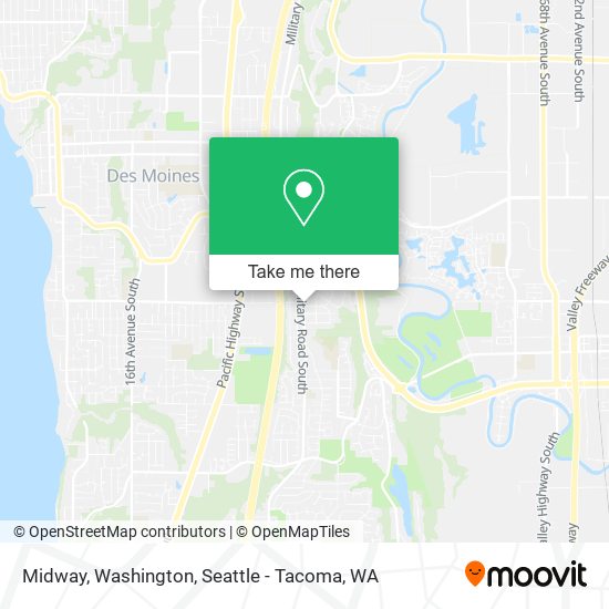 Midway, Washington map