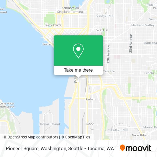 Pioneer Square, Washington map