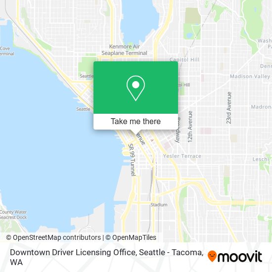 Downtown Driver Licensing Office map