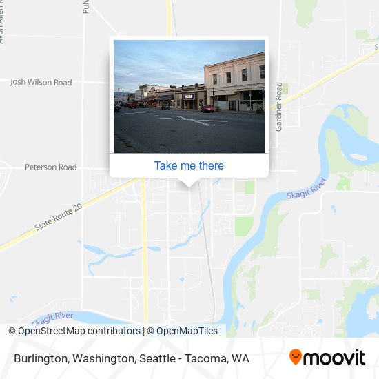 Mapa de Burlington, Washington