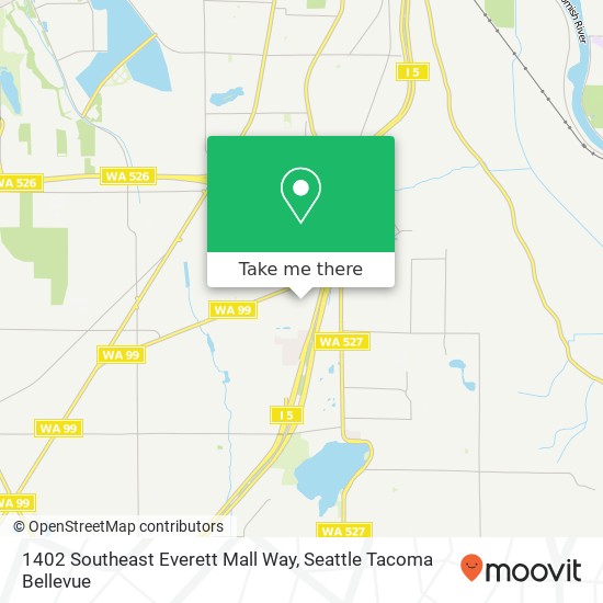 1402 Southeast Everett Mall Way map