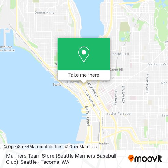Mapa de Mariners Team Store (Seattle Mariners Baseball Club)