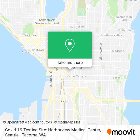 Covid-19 Testing Site: Harborview Medical Center map