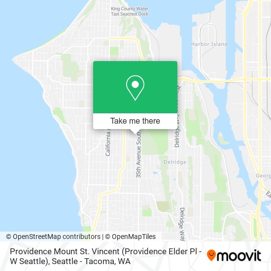 Providence Mount St. Vincent (Providence Elder Pl - W Seattle) map