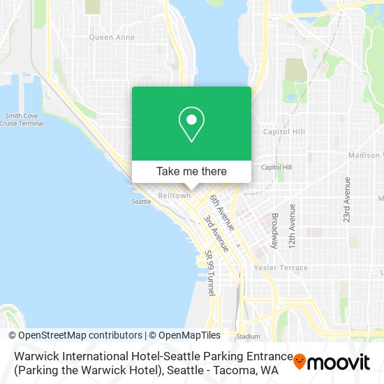 Warwick International Hotel-Seattle Parking Entrance (Parking the Warwick Hotel) map