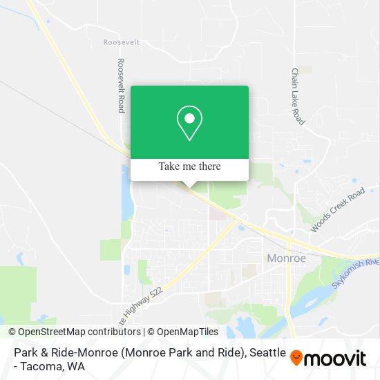 Park & Ride-Monroe map