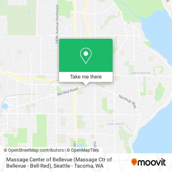 Mapa de Massage Center of Bellevue (Massage Ctr of Bellevue - Bell-Red)