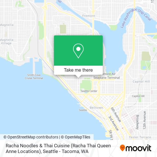 Racha Noodles & Thai Cuisine (Racha Thai Queen Anne Locations) map