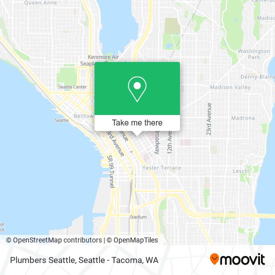Plumbers Seattle map