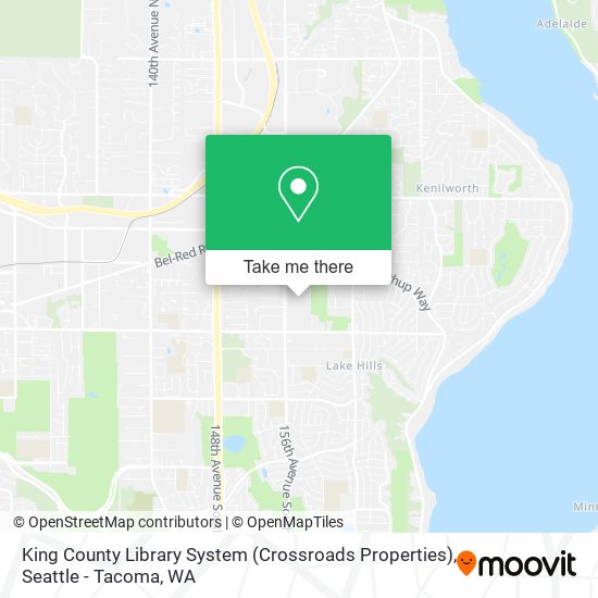 Mapa de King County Library System (Crossroads Properties)