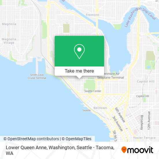 Mapa de Lower Queen Anne, Washington