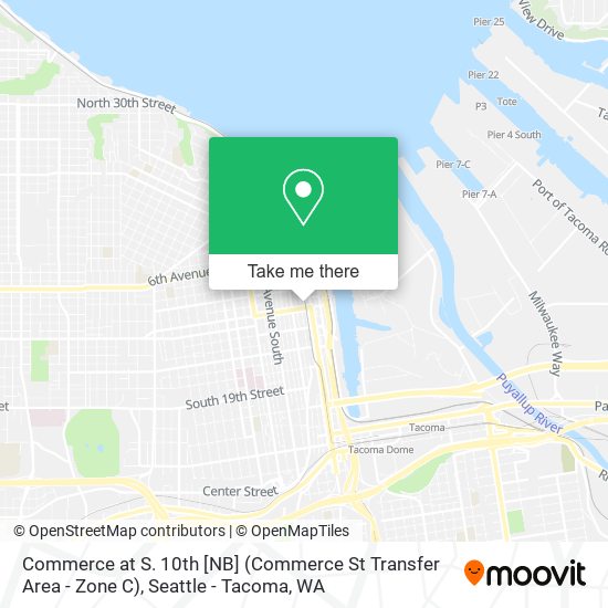 Commerce at S. 10th [NB] (Commerce St Transfer Area - Zone C) map