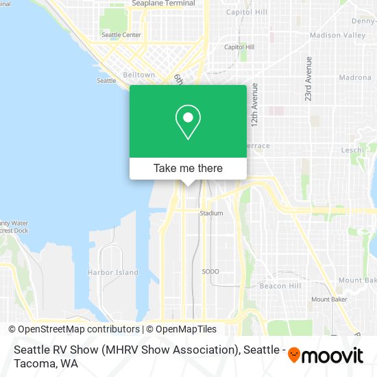 Mapa de Seattle RV Show (MHRV Show Association)