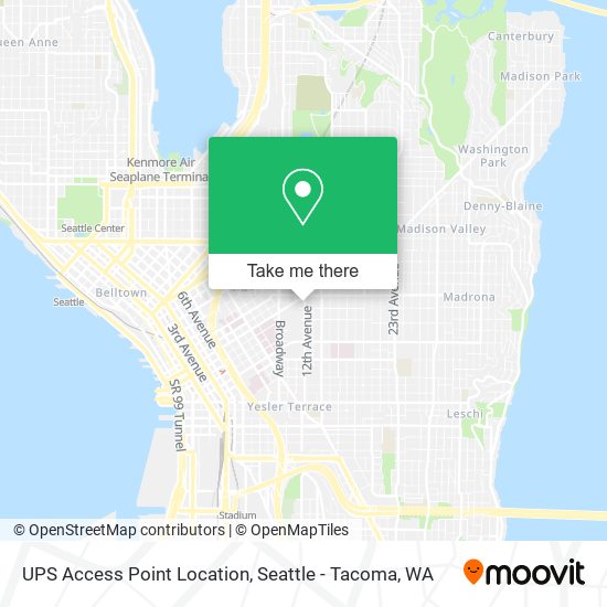 UPS Access Point Location map