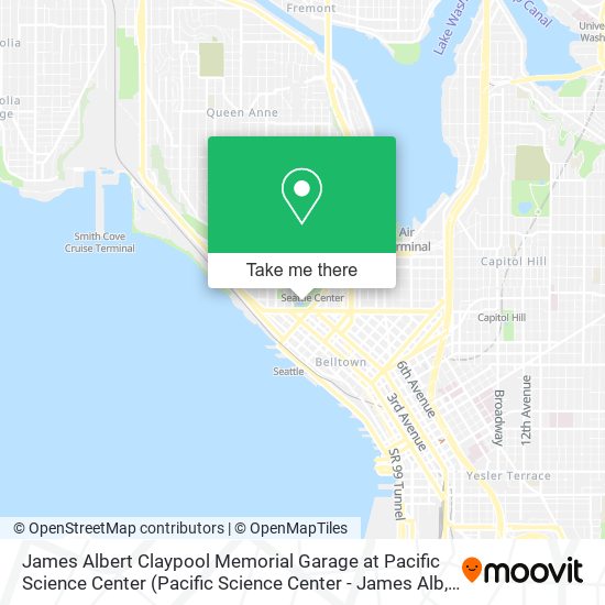 James Albert Claypool Memorial Garage at Pacific Science Center map