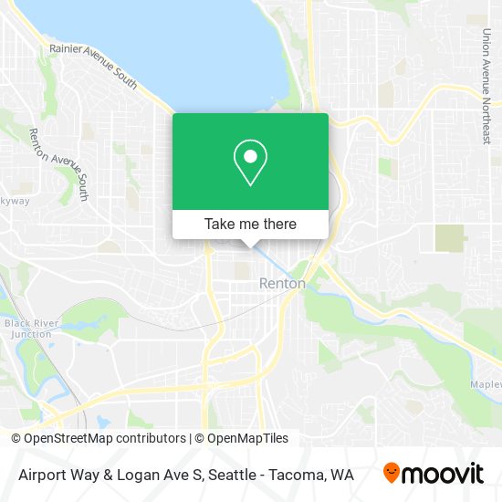 Airport Way & Logan Ave S map