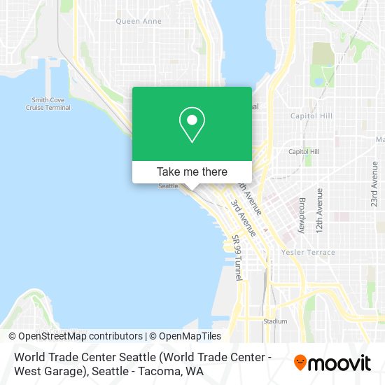 Mapa de World Trade Center Seattle (World Trade Center - West Garage)