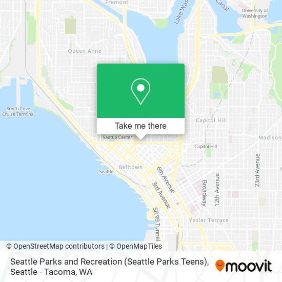 Mapa de Seattle Parks and Recreation (Seattle Parks Teens)