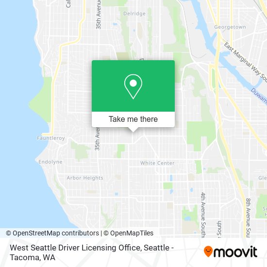 West Seattle Driver Licensing Office map