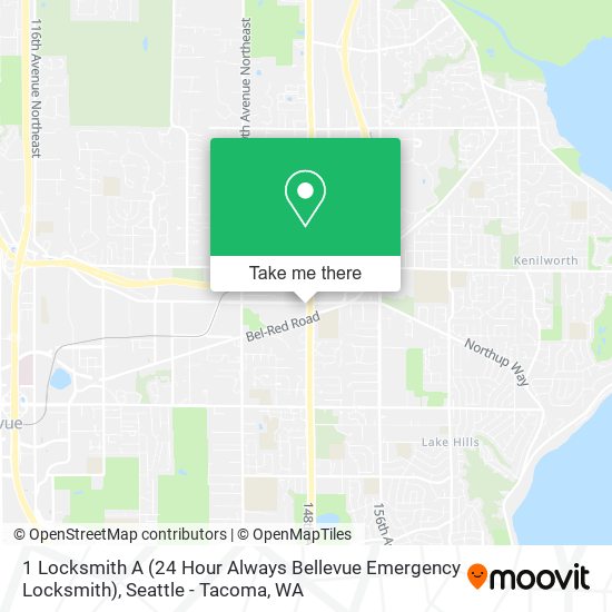 Mapa de 1 Locksmith A (24 Hour Always Bellevue Emergency Locksmith)