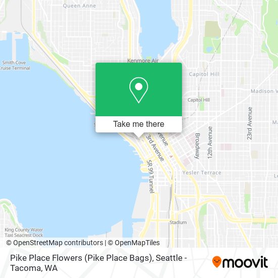 Pike Place Flowers (Pike Place Bags) map