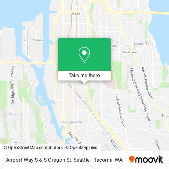 Mapa de Airport Way S & S Oregon St