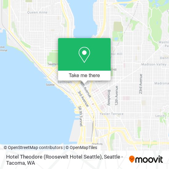 Hotel Theodore (Roosevelt Hotel Seattle) map