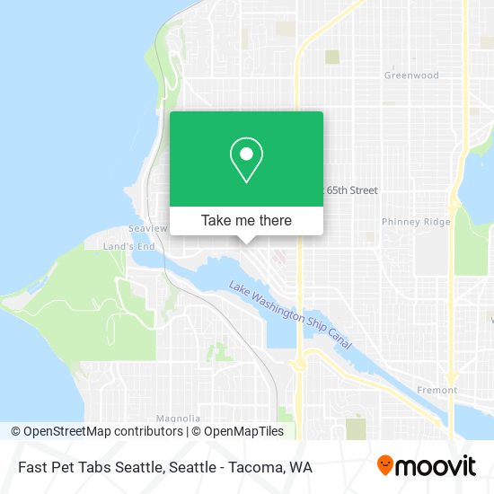 Fast Pet Tabs Seattle map