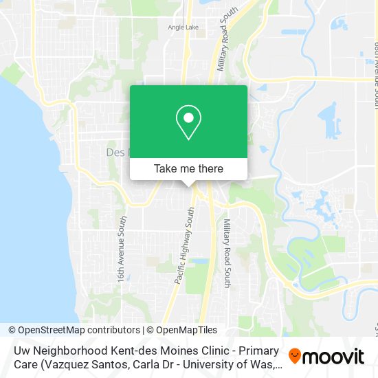 Mapa de Uw Neighborhood Kent-des Moines Clinic - Primary Care