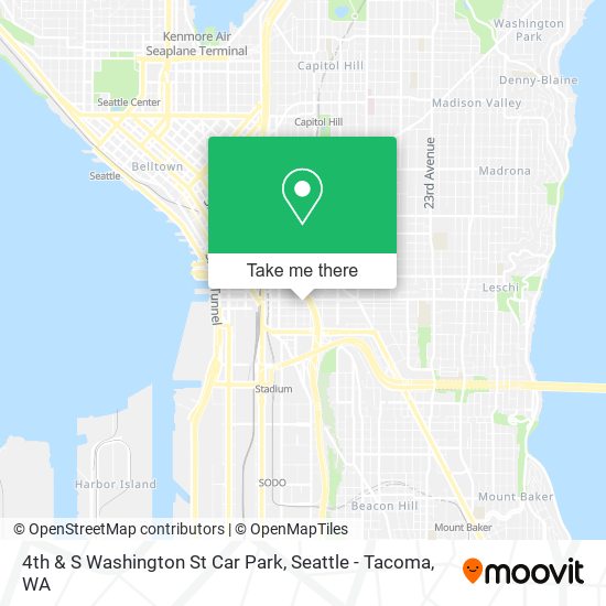Mapa de 4th & S Washington St Car Park