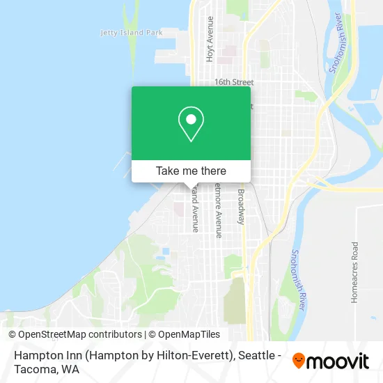 Mapa de Hampton Inn (Hampton by Hilton-Everett)