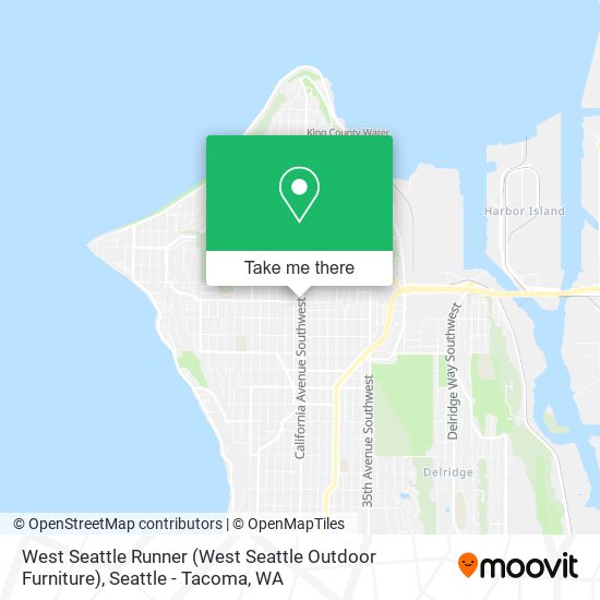 Mapa de West Seattle Runner (West Seattle Outdoor Furniture)