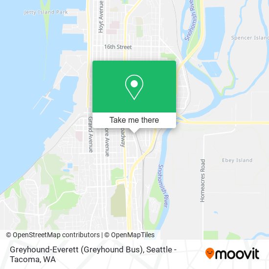 Greyhound-Everett (Greyhound Bus) map