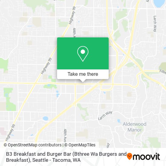 Mapa de B3 Breakfast and Burger Bar (Bthree Wa Burgers and Breakfast)