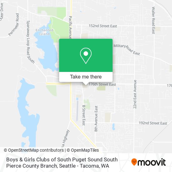 Mapa de Boys & Girls Clubs of South Puget Sound South Pierce County Branch