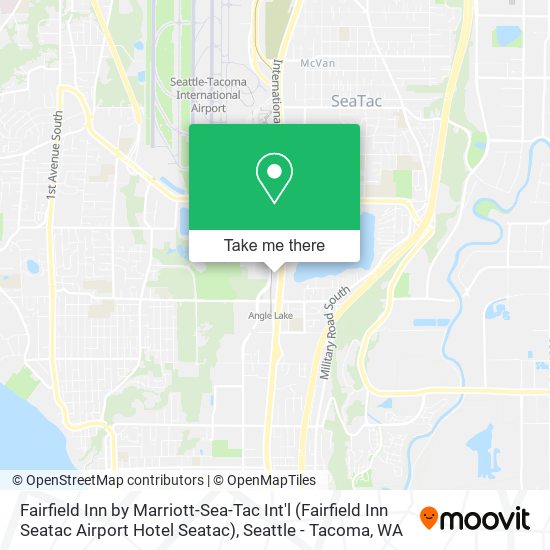 Mapa de Fairfield Inn by Marriott-Sea-Tac Int'l (Fairfield Inn Seatac Airport Hotel Seatac)