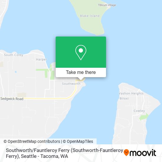 Mapa de Southworth / Fauntleroy Ferry