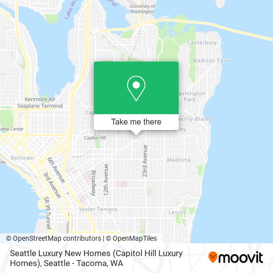 Seattle Luxury New Homes (Capitol Hill Luxury Homes) map