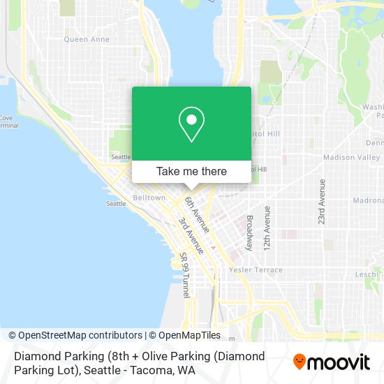 Mapa de Diamond Parking (8th + Olive Parking (Diamond Parking Lot)