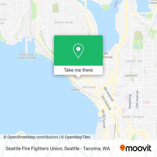 Seattle Fire Fighters Union map