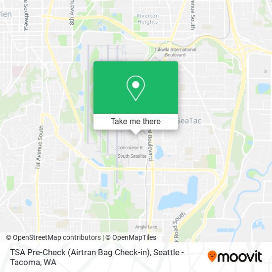 TSA Pre-Check (Airtran Bag Check-in) map