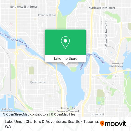 Lake Union Charters & Adventures map