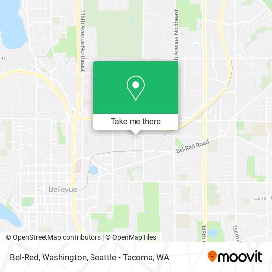 Mapa de Bel-Red, Washington