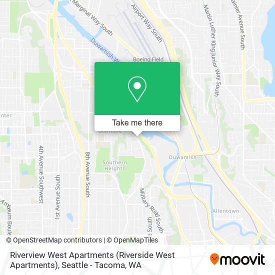 Mapa de Riverview West Apartments (Riverside West Apartments)