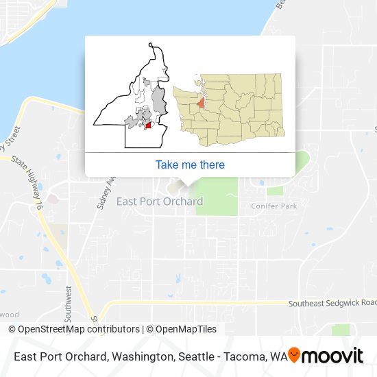 East Port Orchard, Washington map